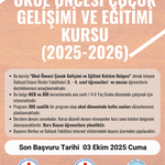 “Okul Öncesi Çocuk Gelişimi ve Eğitimi” Kursu Başladı